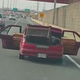 Illustration for article titled Watch a Chevy Lumina Drive Down a Highway With Lumber Protruding From Its Open Doors